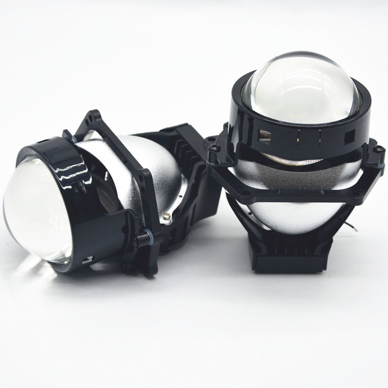 Auto LED doble taza de luz láser lente de doble luz condensadora de luz alta y cercana actualización de luz de automóvil universal 65W