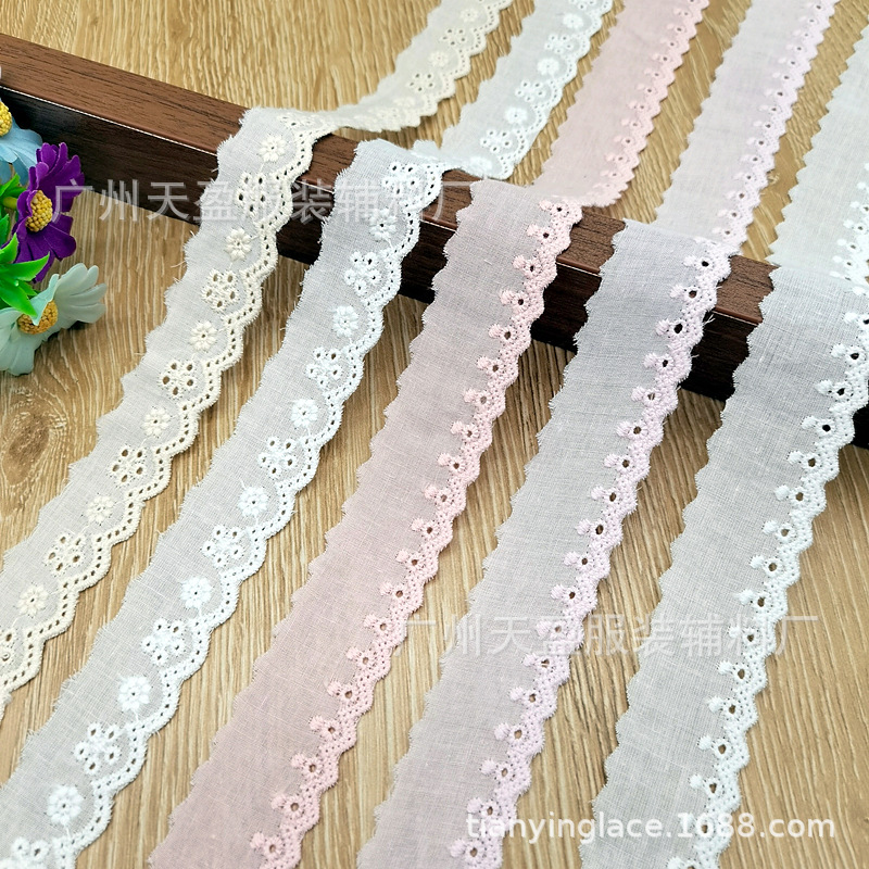 공장 직접 핑크 중공 5 홀면 레이스 DIY 의류 섬유 액세서리 홈 패브릭 장식