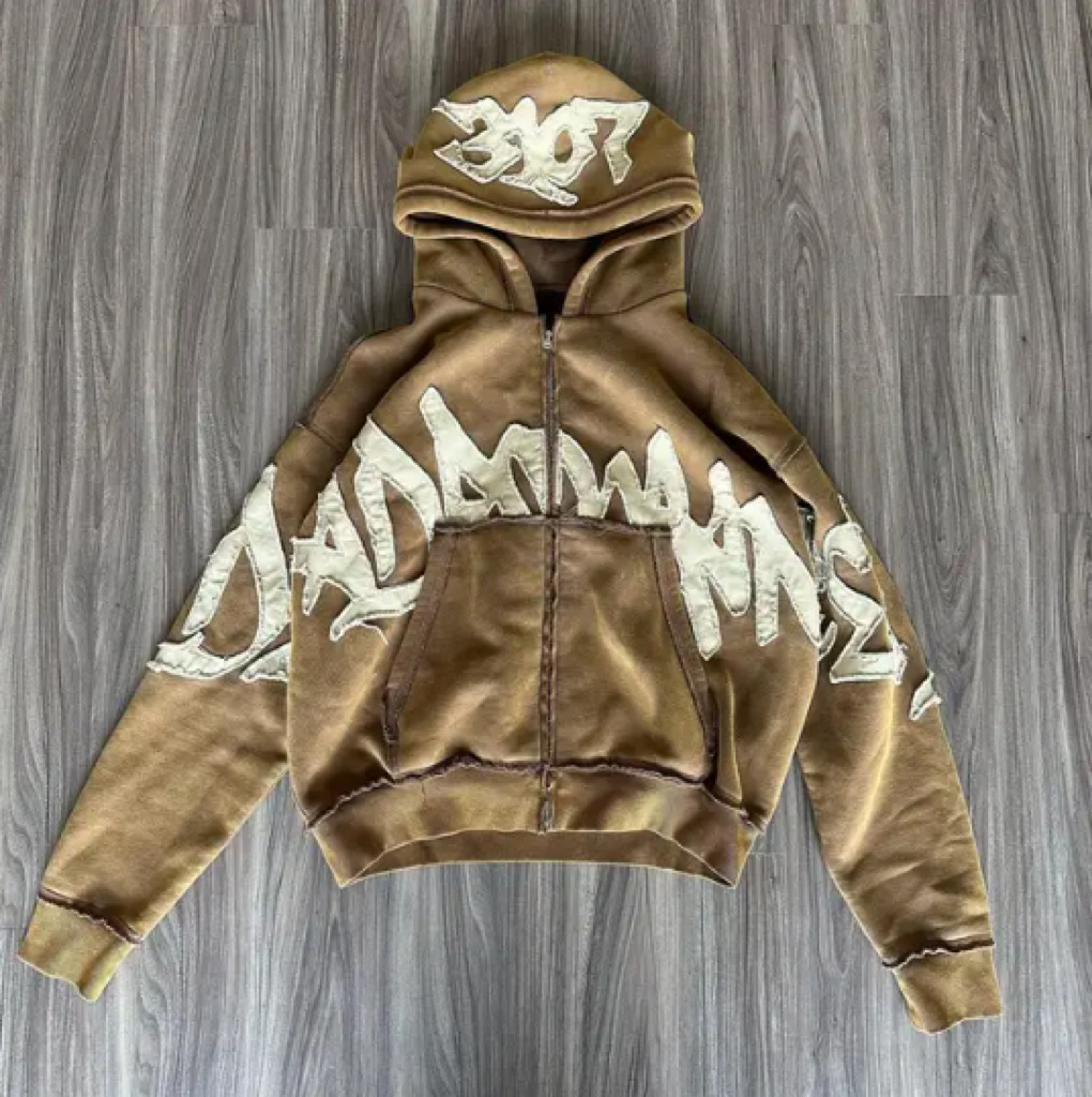 Herrenbekleidung Mode Sweatshirts Neue Tops Stickerei Trendy Persönlichkeit Straße Lose Strickjacke Sweatshirt_voghion.com