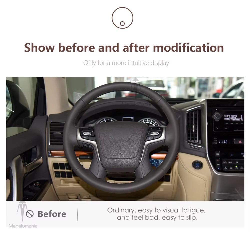 Suitable for Toyota Cruiser Lc300 Lc200 Lc150 Fj70 Fj200 Modified Peach Wood Steering Wheel