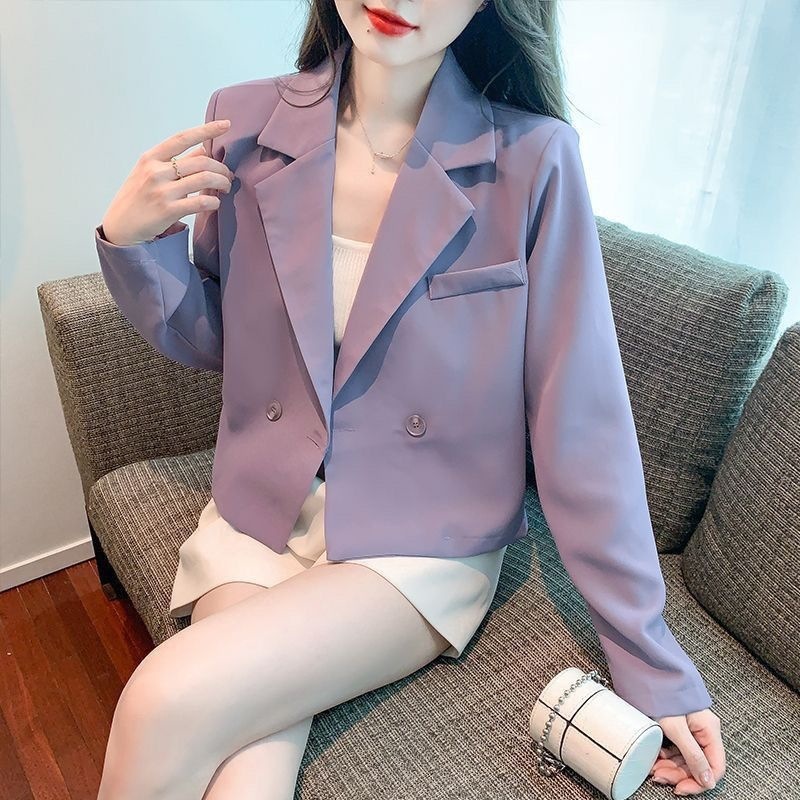 法式西服小个子秋洋气减龄短款上衣气质西装外套女2025新款爆款|undefined