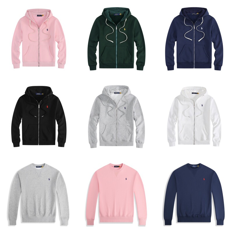 Cross-Border Fleece-Lined Jacket Autumn and Winter Rl Hooded Cardigan Solid Color Sweatshirt Embroidered Loose Plus-Size Top Men's Cotton Jacket Cross-Border Fleece-Lined Jacket Autumn and Winter Rl Hooded Cardigan Solid Color Sweatshirt Embroidered Loose Plus-Size Top Men's Cotton Jacket