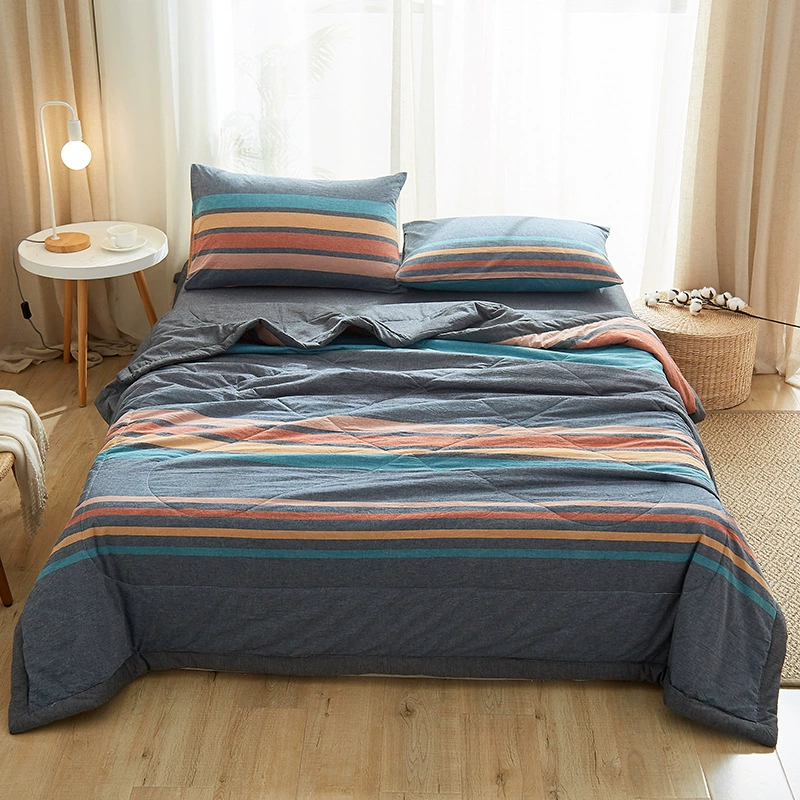 Летнее прохладное одеяло из чистого хлопка без принта в японском стиле, двойное летнее одеяло из чистого хлопка, одиночное тонкое одеяло 1,8 летнее одеяло для кондиционирования воздуха