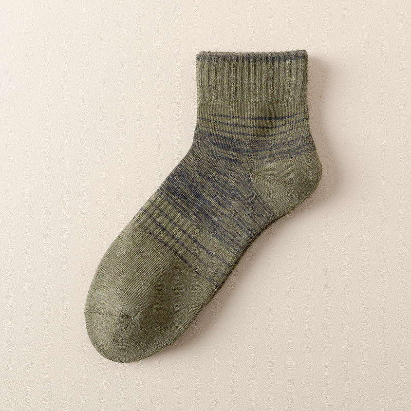 Chaussettes de sport mi-mollet tendance en coton 2025D pour homme, nouvelle collection automne-hiver, dégradées, pour course à pied et plein air_voghion.com