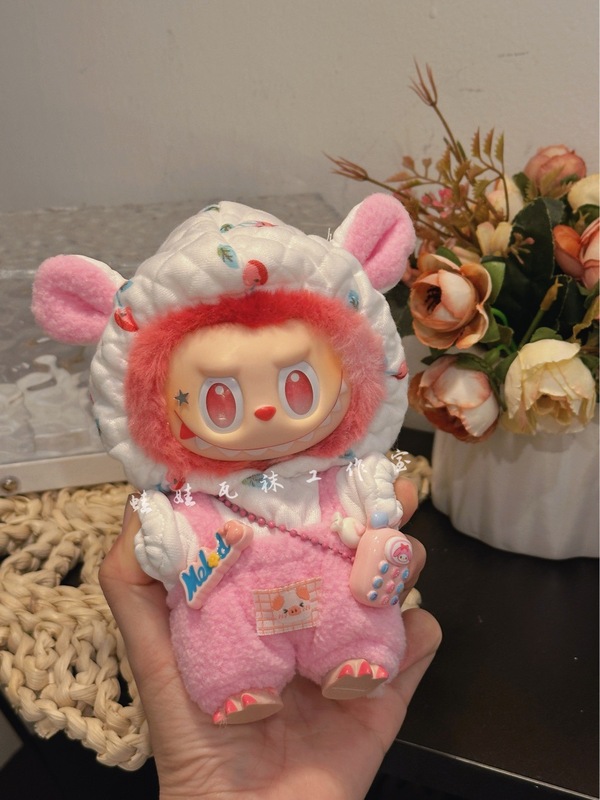 洋服のみ】17CM ラブブ人形服キーホルダー LABUBU 服 かわいいクマ パジャマ 3点セット|undefined