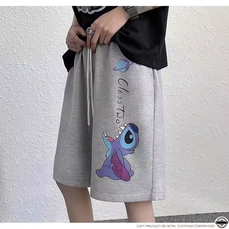 Cartoon letter casual shorts men's summer ins Korean style beach pants loose all-match trendy sports shorts Cartoon letter casual shorts men's summer ins Korean style beach pants loose all-match trendy sports shorts