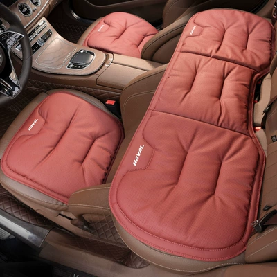 Car Supplies, Seat cushion, seat cover - type-c-front-and-rear-seat-cushions-three-piece-set-volcano-red-haval