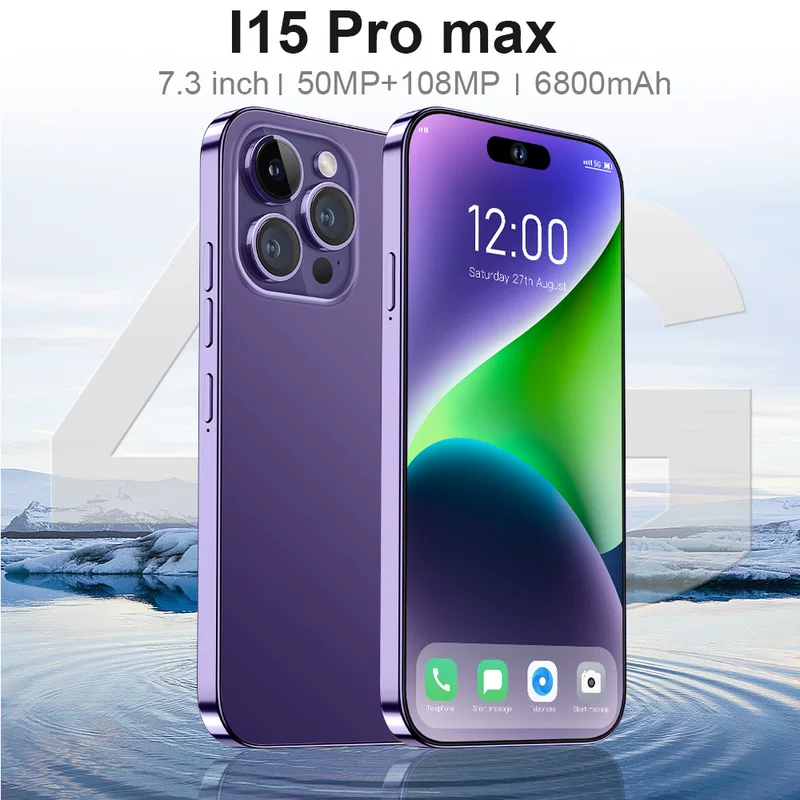 (Cross-border trading), Google, smartphone, intel core i15, 15 pro max, support function for all network communication standards, Aliexpress