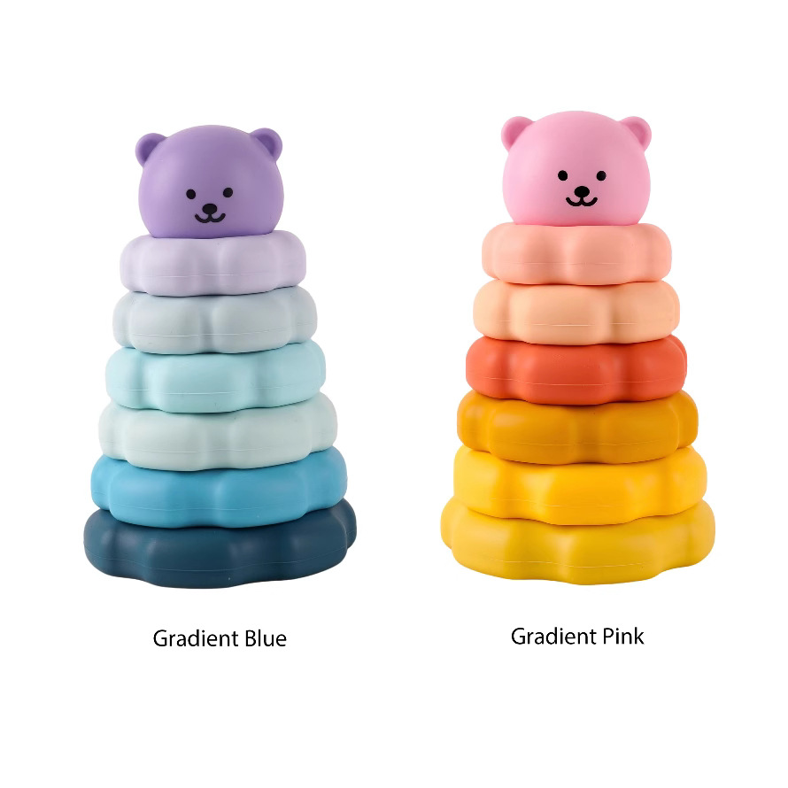 Bloques de educación temprana para bebés de 1 - 3 años de edad, goma de silicona, plástico digital, juguetes para bebés apilados