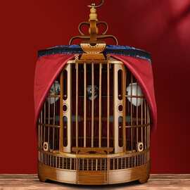 贵州凯里画眉笼复古款手工精品竹制鸟笼大号八哥鹩哥画眉鸟笼子