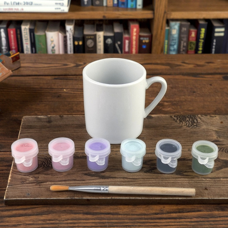 El fabricante produce tazas de café de bricolaje, mini tazas de cerámica pequeñas para beber agua, tazas de esmalte de color personalizadas