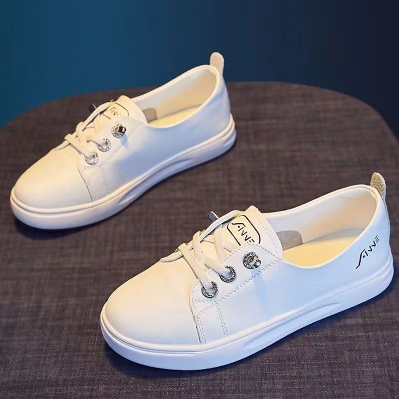 White Sneakers for Women, Versatile and Fashionable Casual Shoes for Spring 2024, Breathable and Lightweight Flat Sneakers for Women
