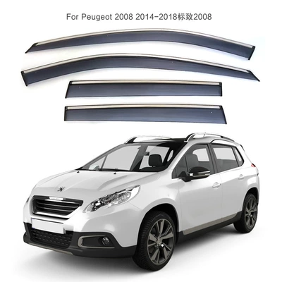 Dedicated to Peugeot 2008 rain shield 2014-2019 Peugeot 2008 window rain eyebrow deflector (Rain shield)