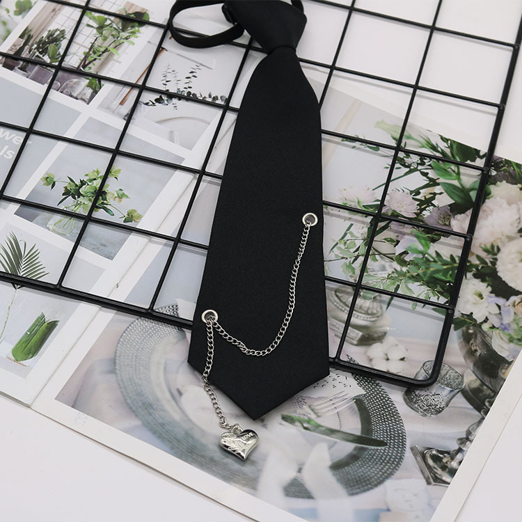 Fu Shuai original amor mariposa cadena libre negro tie ins femenino con estilo de la Universidad JK camisa uniforme moda