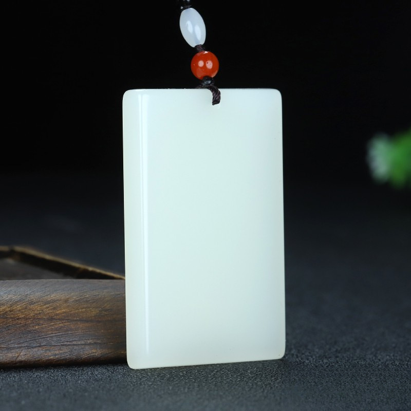 신장 허톈 옥 펜던트 씨앗 소재 양고기 지방 옥 백옥 평화와 안전 브랜드 평화 브랜드 옥 펜던트 옥 펜던트