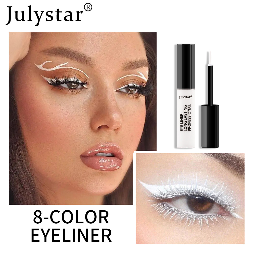 julystar Cross-border Halloween Beauty Eyeliner Liquid Cross-border Colored Waterproof, Oil-Proof and non-smudging Eyeliner Pen wholesale undefined