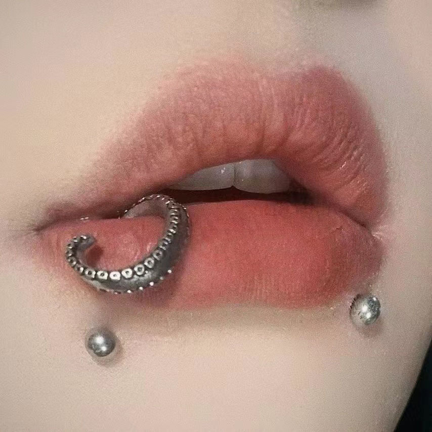 Titanium Steel Lip Ring 1