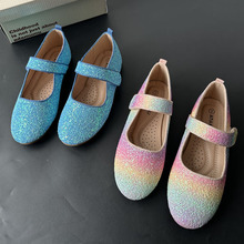 2025年秋季新款时尚百搭跨境女童皮鞋日常穿魔术贴女鞋外贸批发