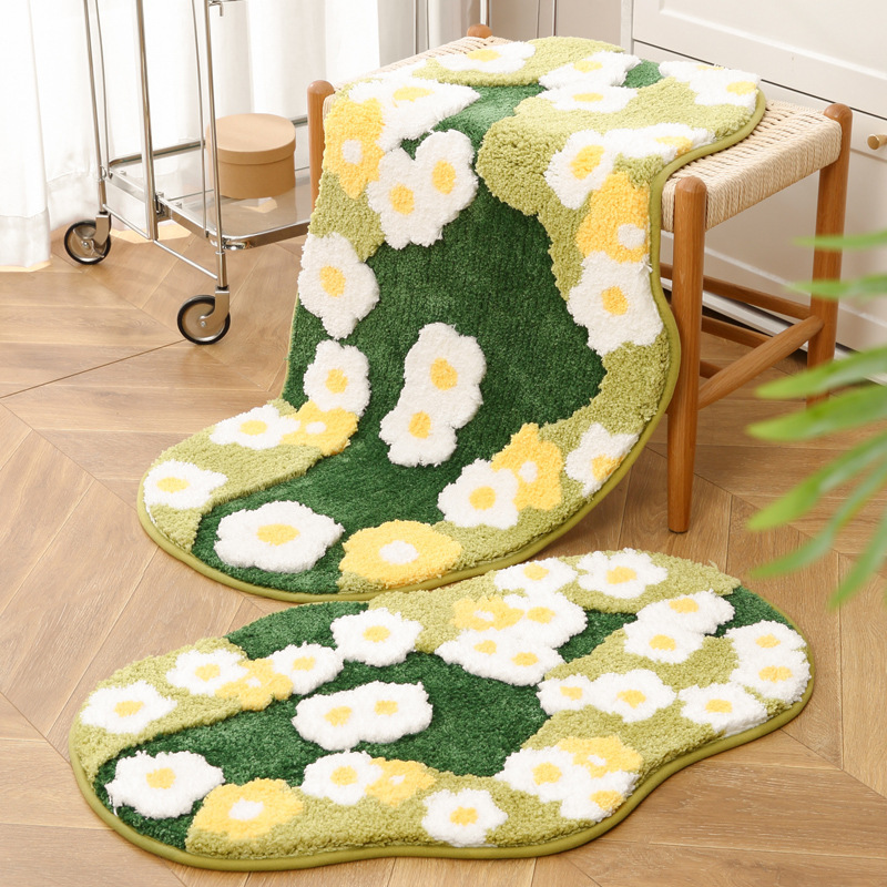 Soft Plush Rug Irregular Bedside Carpet For Bedroom Floor Decor_voghion.com