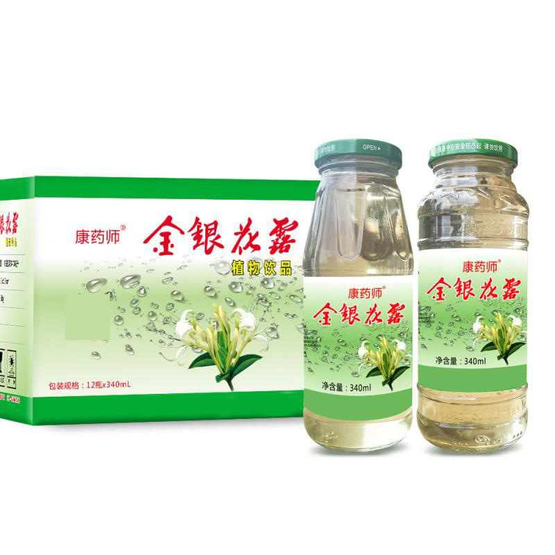 康药师金银花露维C野生340ml植物饮料贴定牌制解渴儿童牛伴奶侣