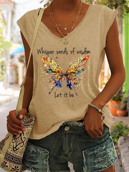 Women's T-shirt Short Sleeve T-Shirts Printing Simple Style Letter Butterfly display picture 3