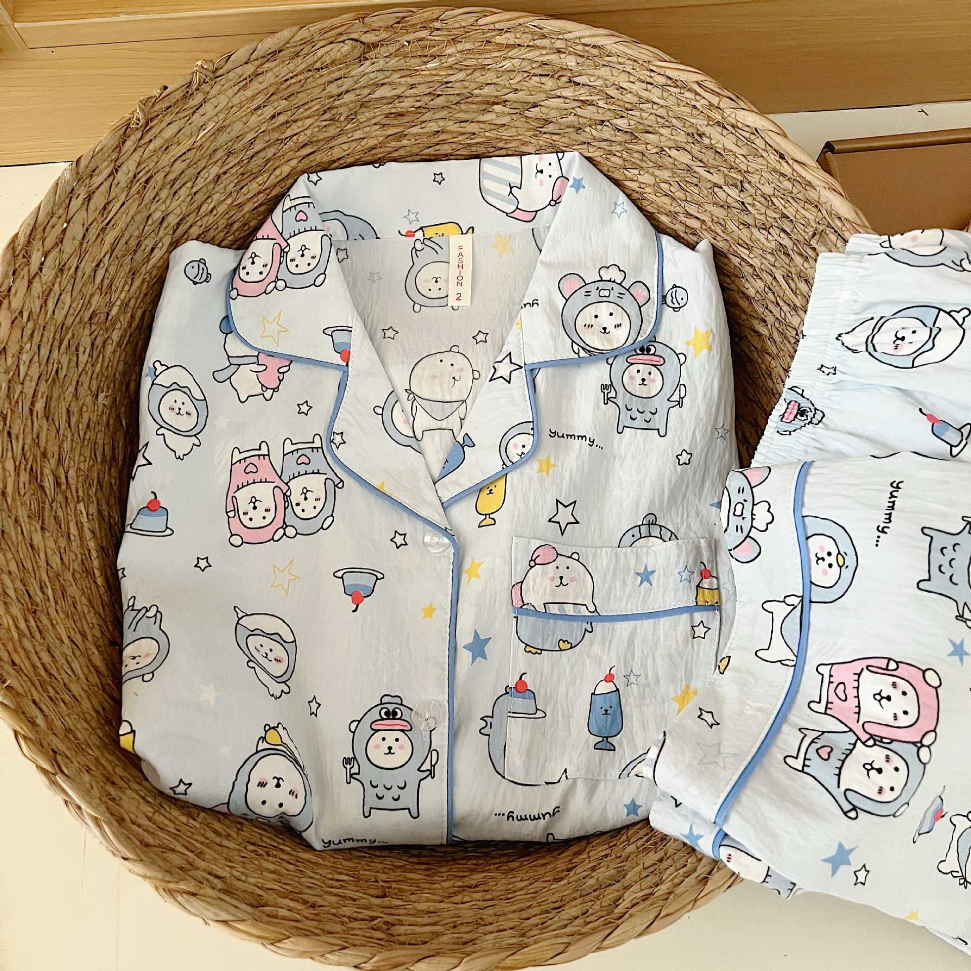 外国貿易クロスボーダー卸売クラウドコットン長袖ズボン 120 グラムパジャマ女性のための Xiaoxin 外で着用できるラペルカーディガンホーム服