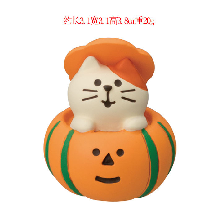 ハロウィンオーナメント雑貨日本猫カボチャトレンディブラインドボックス装飾 DIY 手作り樹脂工芸品小さな装飾品|undefined
