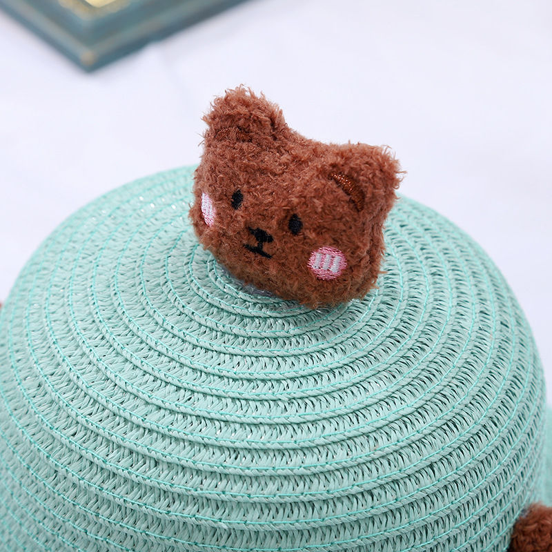 138g Weight Weave Fashion Element Zipper Closure Type Single Shoulder Strap Strap Type Straw Bag Bags Type Casual, Holiday Occasion Straw Material Animal, Cartoon Pattern Spring&Summer Season Kid'S Gender Cute Style Round, Bucket Shape Kid'S Straw Animal Cartoon Cute Weave Round Bucket Zipper Straw Bag 7