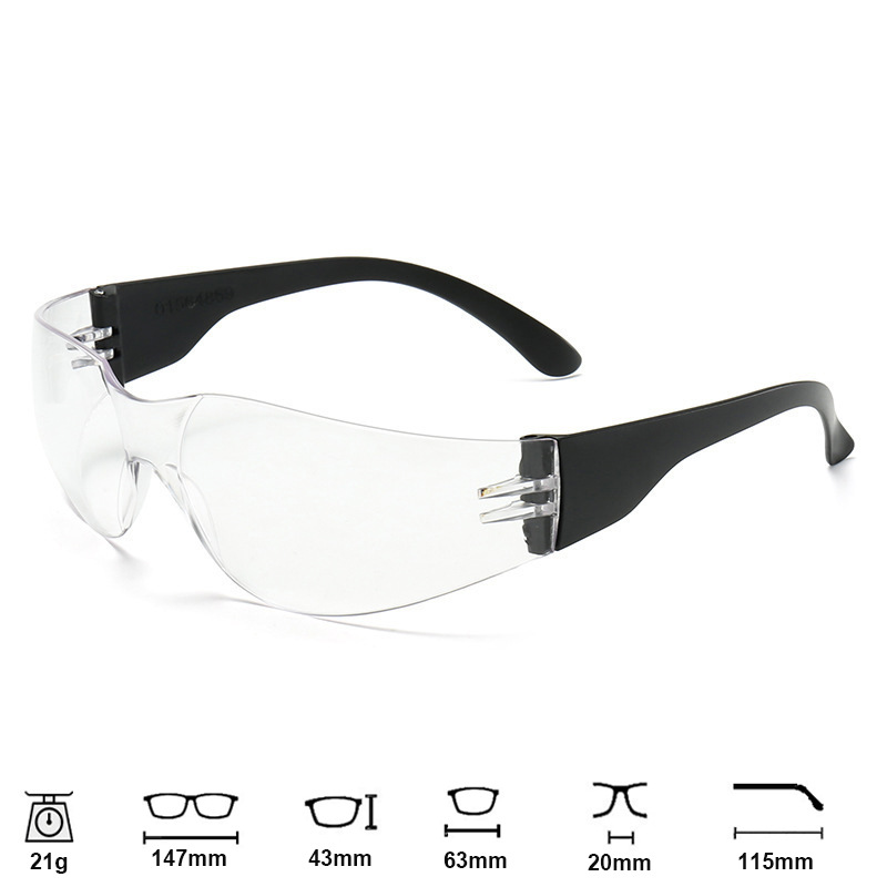 117 gafas transparentes de alta definición gafas de seguridad de trabajo anti-espuma al aire libre experimento antiquímico gafas de soldadura