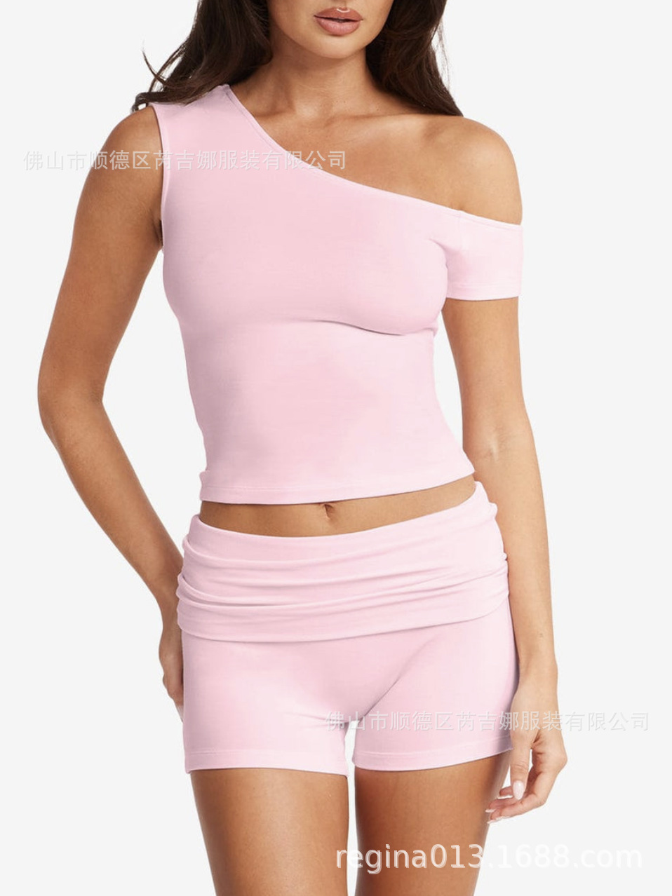 Suit de fitness europeo y americano chaleco de manga corta de yoga de cintura alta pantalones cortos deportivos para correr ocio delgados desnudos transpirables