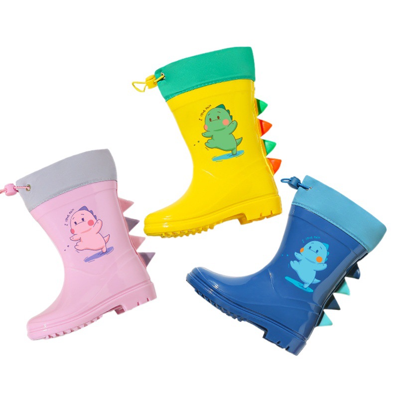 Children's Dinosaur Rain Boots for Boys, Lightweight and Non-Slip, New 2026 Model, Popular Girls' Rain Boots, Waterproof Mid-Calf Foreign Trade Water Shoes