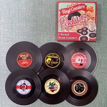 �͹�CD��Ƭ���|���|���ȉ|���zCD retro vinyl coasters�͉|���l