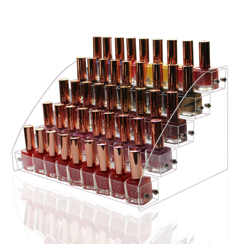 Transparent Five-Layer Nail Polish Rack Shop Nail Art Display Rack Desktop Organize Cosmetics Storage Rack
