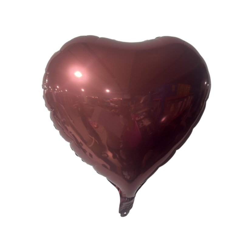 Globos de aluminio con forma de corazón de 18 pulgadas, de un solo color, para bodas y decoraciones de San Valentín, globos de corazón lisos, decoraciones para suites nupciales. image 28