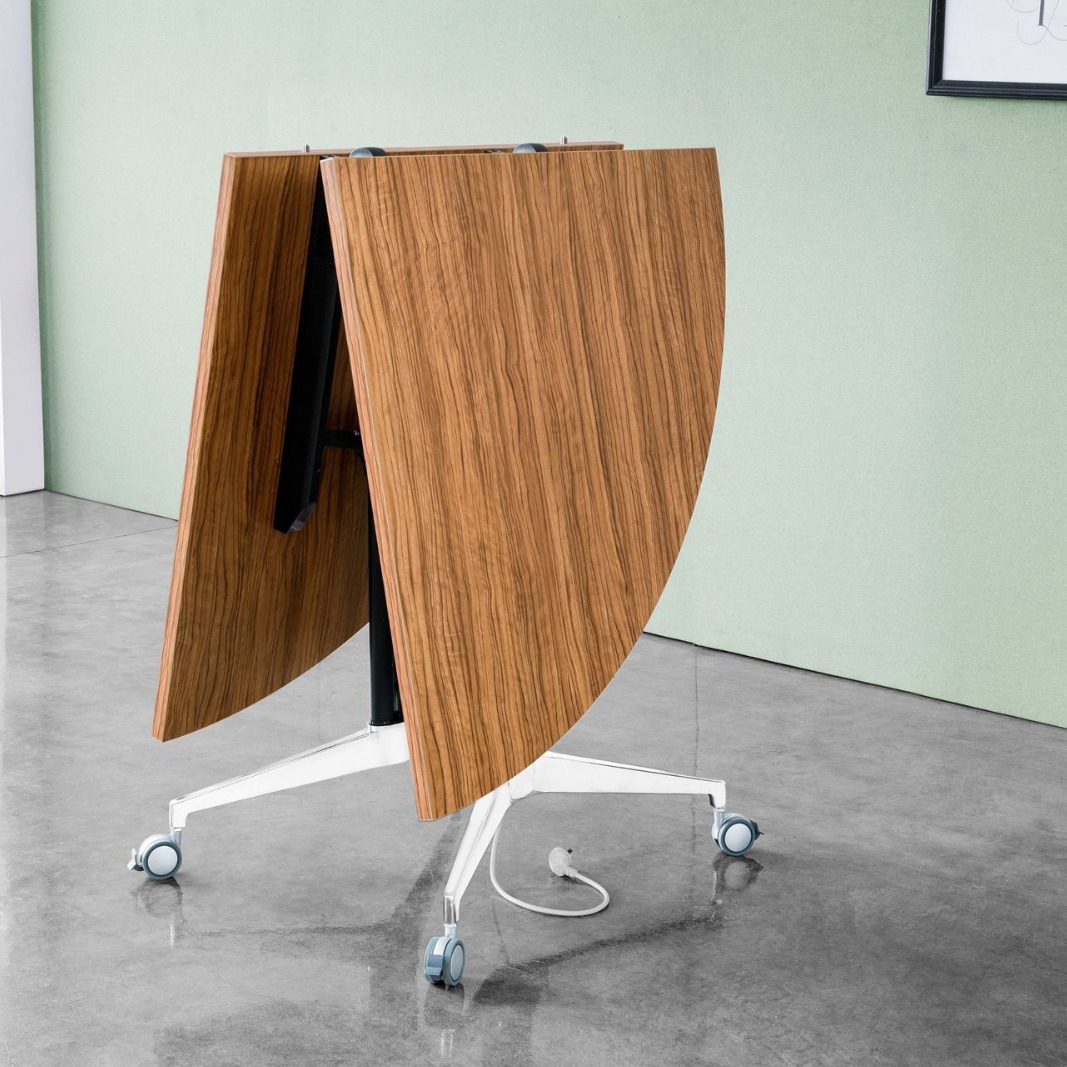 [Patented Product] Anti-pinch middle folding table office work table…