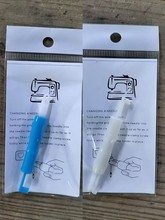 蓝白色缝纫机引线器穿针器换针器缝纫针插入自动穿线器针螺纹工具