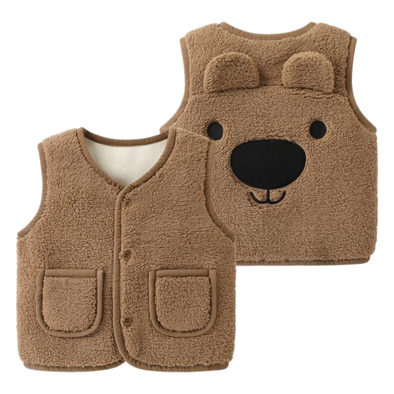 Bebé chaleco de lana casual otoño e invierno nuevos niños y niñas forro de lana engrosada chaleco ropa de invierno chaleco de los niños