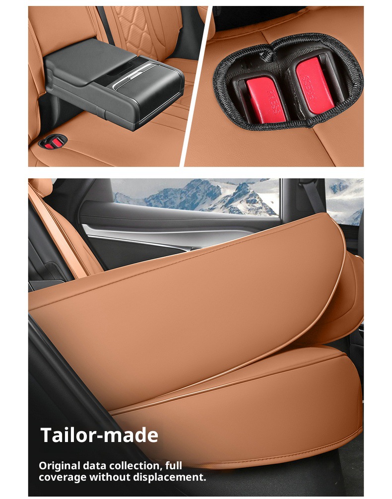 New Model Special Car Hiace 07Ev Nappa Leather Four-Season Left-Hand Drive Overseas Right-Hand Drive Seat Cover Cross-Border Full-Cover Car Seat Cushion