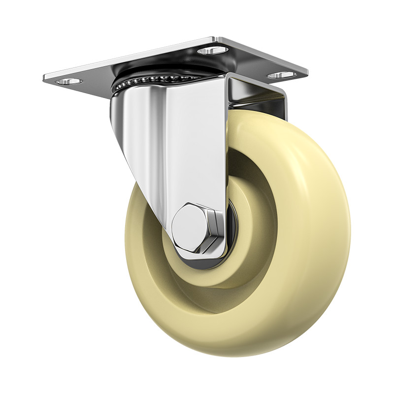 (2개) 유니버설 휠 5 인치 나일론 휠 브레이크 산업 중장비 4 인치 트롤리 휠 3 인치 지향성 캐스터