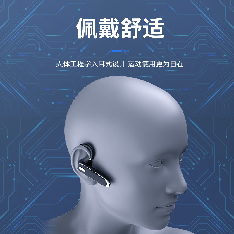 Auricular Bluetooth inalámbrico de negocios oído-montado Monitor de ultra-larga resistencia de gran potencia deportes transfronterizos caliente impermeable reducción de ruido