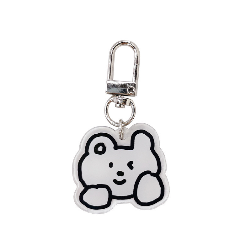漫画かわいい簡単な絵周辺アクリルキーホルダーカップルバッグ携帯電話装飾キーチェーン小さなペンダント|undefined