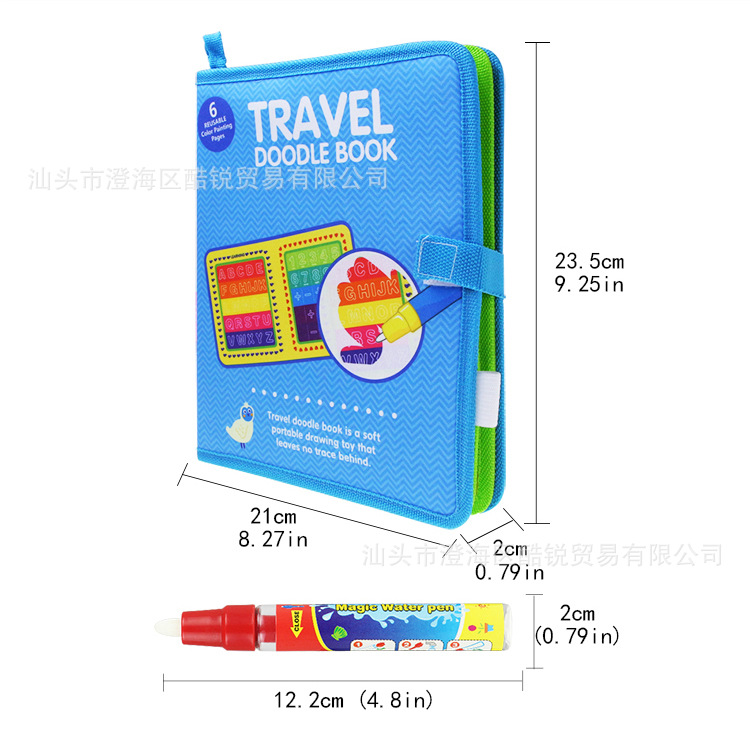 兒童魔法水畫書水畫冊彩色水畫本寶寶畫畫學習玩具英文版