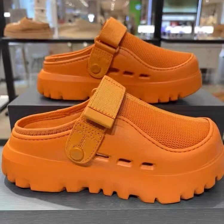 2025 Thick-Soled Height-Increasing Slip-On Sandals with Velcro, Breathable and Lightweight Outdoor Beach Shoes for Women with Internal Height Increase