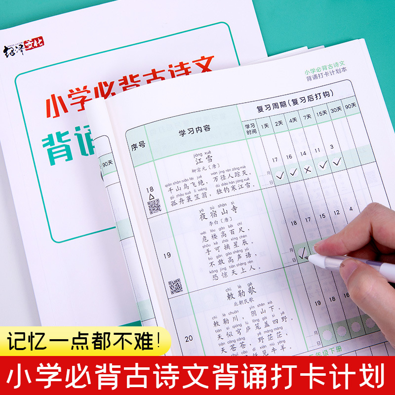 Plan for Memorizing 129 Ancient Poems and Prose for Students in Grades 1-6