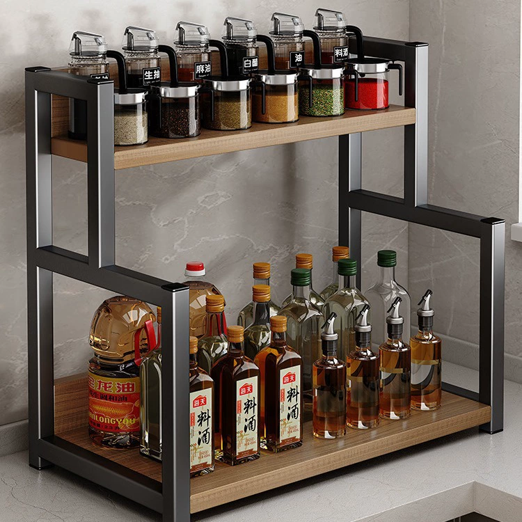Кухонная стеллаж для хранения приправ кухонные принадлежности стол многослойная стеллаж для хранения приправ многофункциональная стеллаж для хранения масла соли соуса уксуса