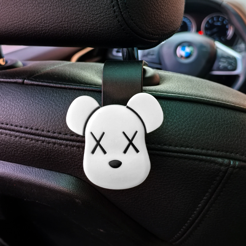 Gancho para coche, respaldo del asiento interior del coche, asiento trasero multifuncional creativo, interior del coche, dibujos animados, suministros lindos, almacenamiento