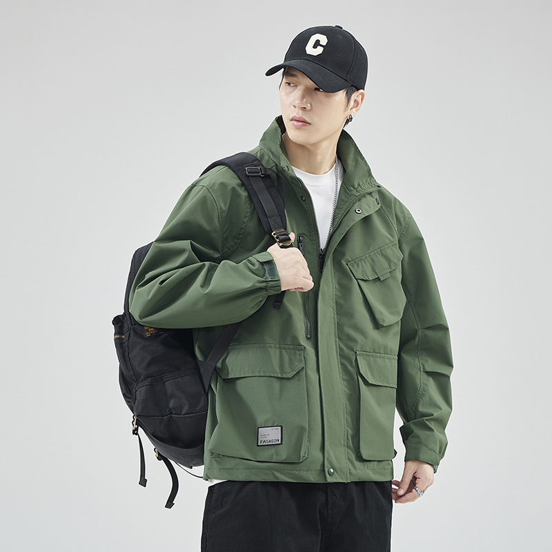 American Retro Jacket Men's Handsome Thin Jacket Men's Spring and Summer New Casual Outerwear Men's Clothing