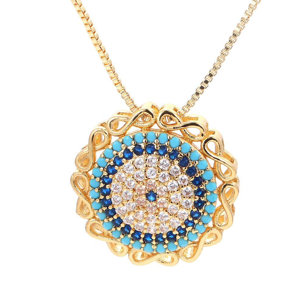 7g Weight Necklace Classification Wedding, Travel Occasion Micro Zircon Devil's Eye Clavicle Chain 8 Character Chain Accessories Wholesale