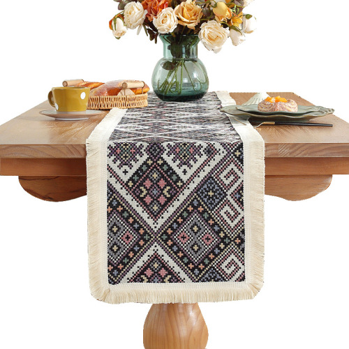 Household table decoration strip cloth Bohemian table flag tassel edge coffee table towel TV cabinet cover cloth wholesale dropshipping