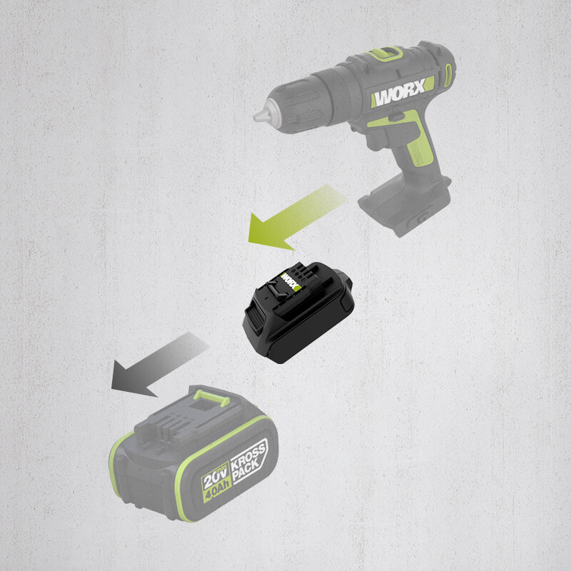 Adaptador de batería de litio WIX 20V WA4600 Adaptador de adaptador de placa de pie grande verde